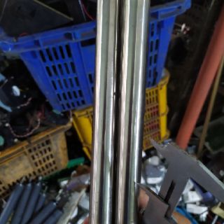 Rulo Inox Phi 24mm x 340mm trục 7mm có 2 bạc đạn 2 bên