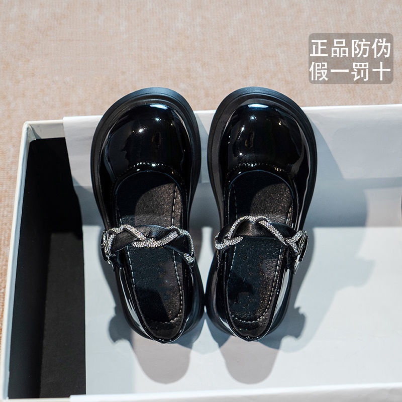 Giày Búp Bê Da Mềm Mũi Tròn Đính Đá Thời Trang Cho Bé Gái