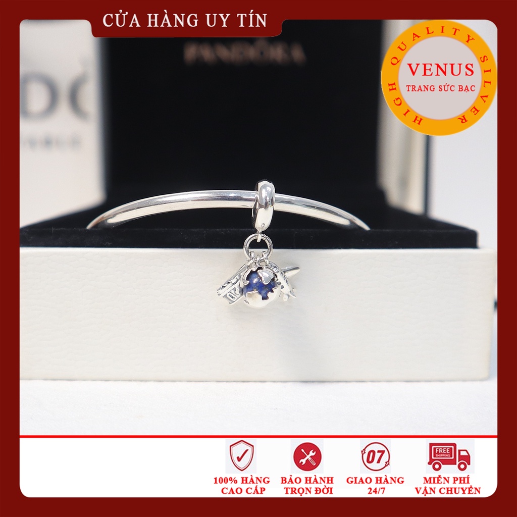 Charm treo du lịch- Bạc 925 cao cấp- Trang sức bạc Venus