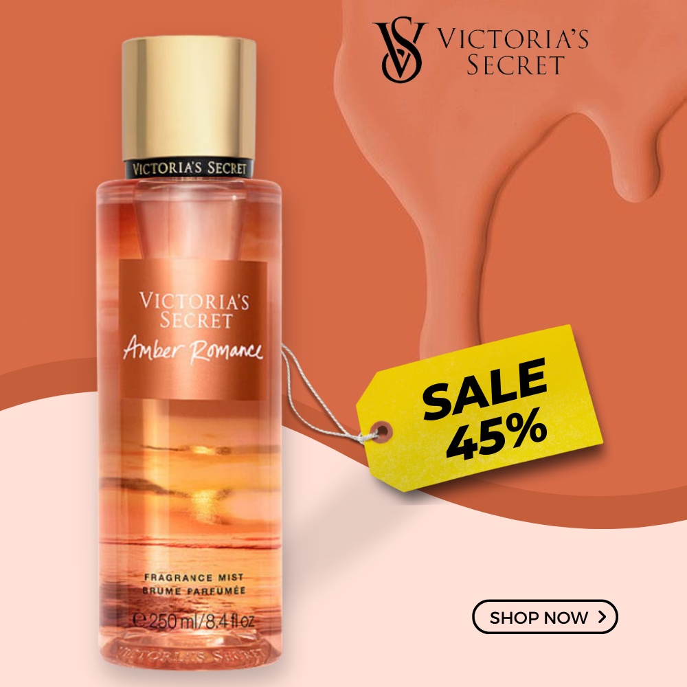 Xịt thơm toàn thân Victoria Secret Amber Romance Hương Thơm Lôi Cuốn Quyến Rũ Chai 250ml