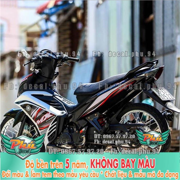 Tem rời EX 2011-2014 MX trắng đen (P) -1