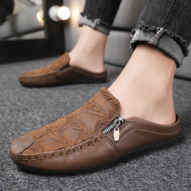 Giày lười JINTOHO da thời trang dành cho nam