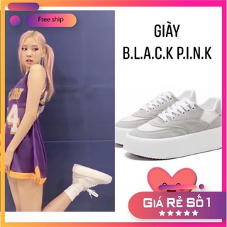 Giày blackpink giày Rose giày thể thao đế bánh mì cao 4cm