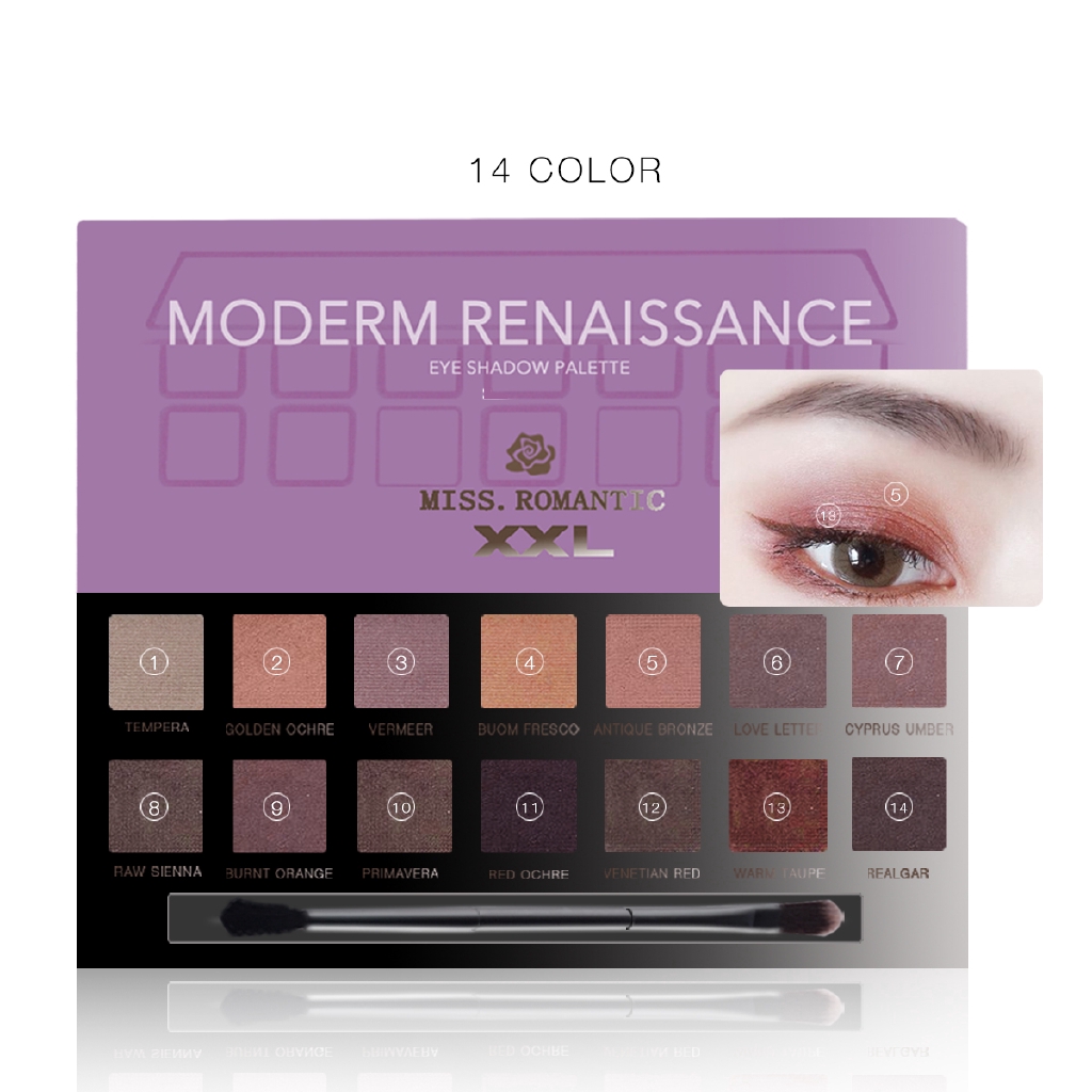 Bảng phấn mắt LAMUSELAND 14 màu kèm gương và cọ tiện dụng J0002 140g | BigBuy360 - bigbuy360.vn