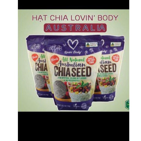 Hạt chia Lovin’ Body All Natural Australian Black Chia Seed 1kg