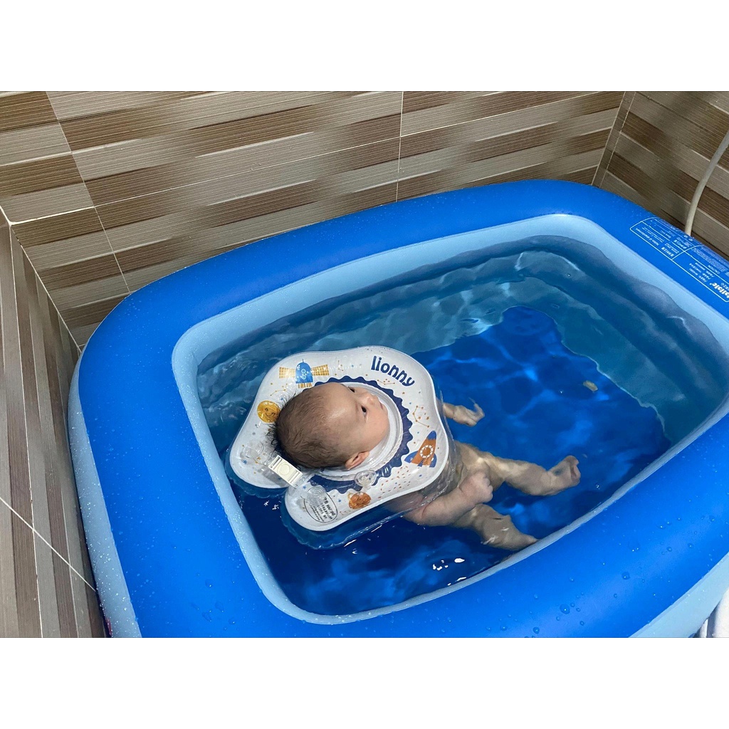 Phao cổ cho bé Honper an toàn khi bé tập bơi, tắm, thư giãn tặng kèm bơm hơi