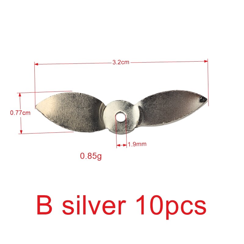 Set 10 cánh quạt gắn mồi giả hỗ trợ câu cá hiệu quả