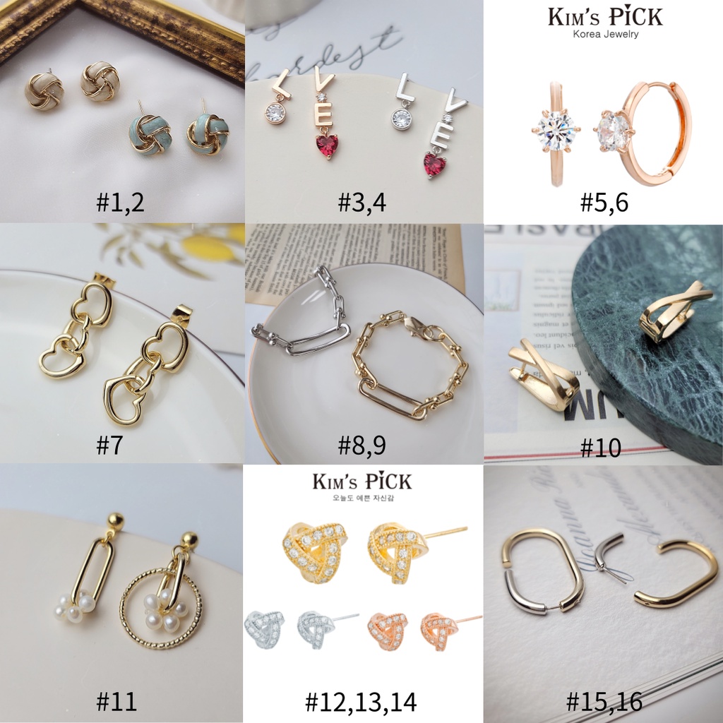 Khuyên Tai Kim 'Spick Phong Cách Hàn Quốc Acc # 26