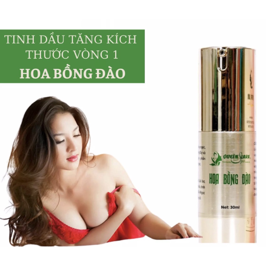 Tinh Dầu Xịt Nở Ngực Thảo Dược HOA BỒNG ĐÀO Quyên Lara - 30ml - HÀNG CHÍNH HÃNG