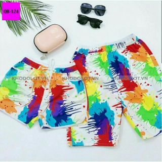 quần đi biển gia đình SẮC MÀU, quần đi biển cho nhóm và gia đình