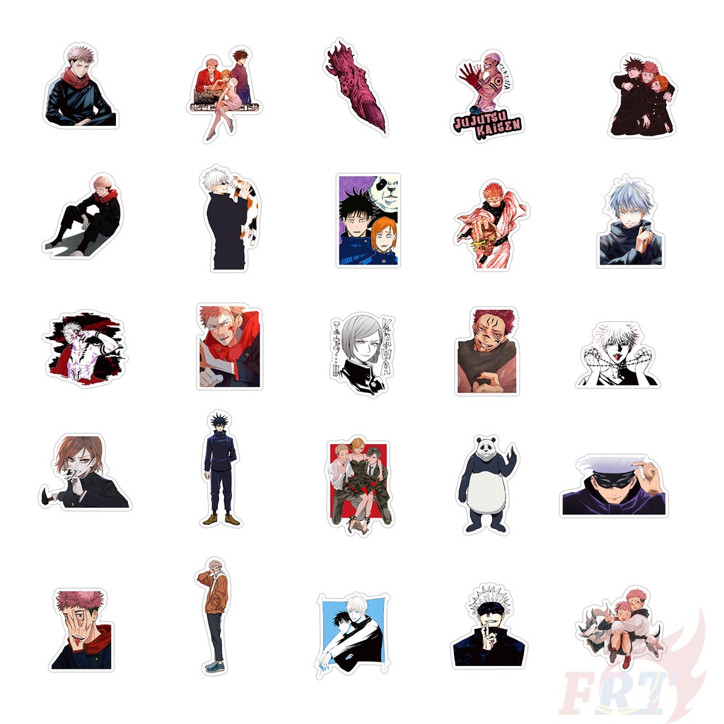 Bộ 100 miếng hình dán họa tiết jujutsu kaisen anime yuji itadori chống thấm nước chủ đề A DIY