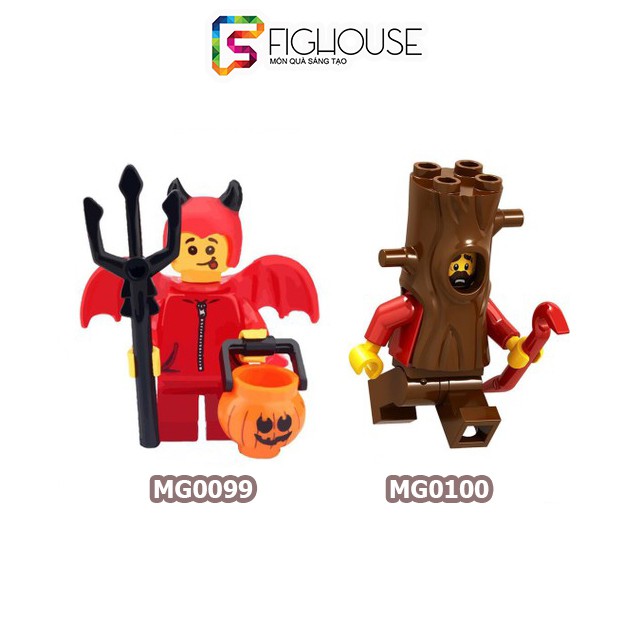 Xếp Hình Minifigures Nhân Vật Little Devil MG0099 Và Treeman MG0100 - Đồ Chơi Lắp Ráp non-lego [C9]