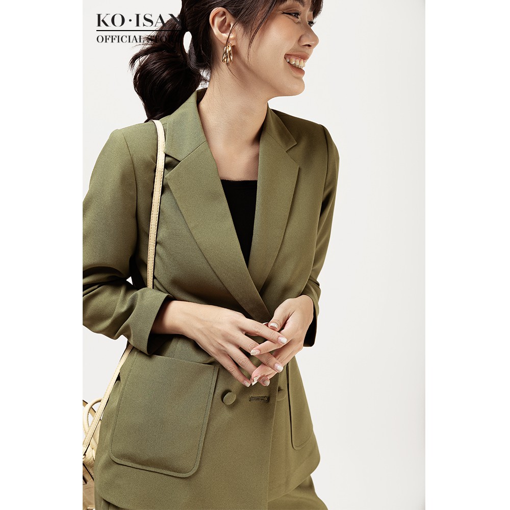 Set áo Blazer và Quần short nữ KO-ISAN trẻ trung, chất liệu cực mát dành cho mùa hè - 3390121