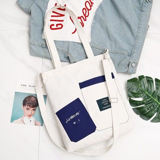 Túi Tote phối 2 túi thời trang (35x40 - Ảnh thât)