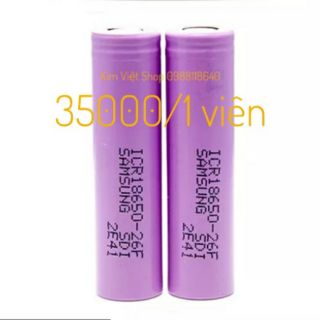 Pin sạc ICR 18650 samsung 3.7 ~4.2V. Loại đầu bằng