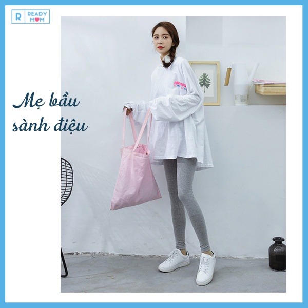 Quần Legging Bầu Vải Modal | RQ07 Hàng Trung Quốc | Nhẹ | Mềm | Thoải Mái Cho Mẹ Bầu