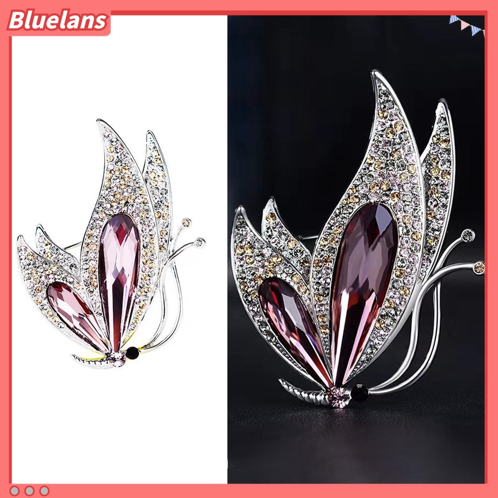 Ghim Cài Áo Hình Bướm Đính Đá Nhân Tạo Thời Trang