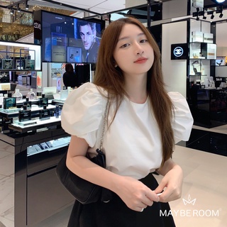 Áo sơ mi tay bồng Macaron Mayberoom