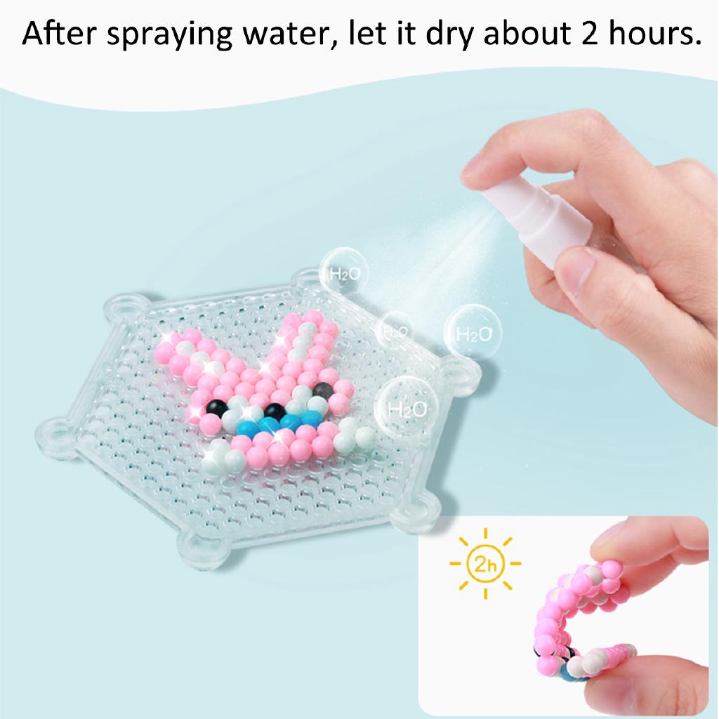 RCOFFICIALSTORE 6300/7600Pcs DIY Water Sticky Fuse Beads Plastic Toy Funny Kid Crafts Gift