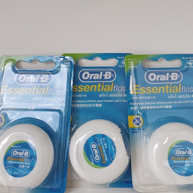 Dụng cụ vệ sinh oral b Esential - chỉ nha khoa oralb Floss Waxed Dental Floss