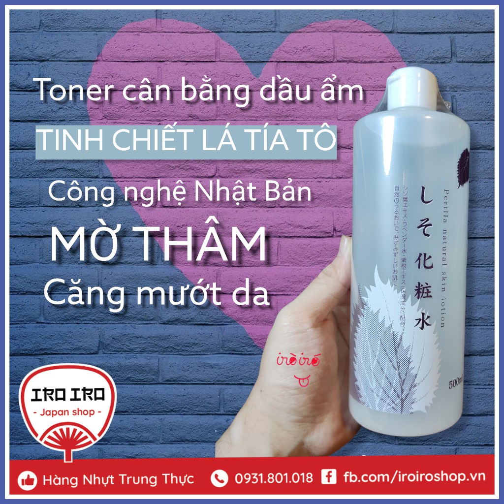 Lotion/toner lá tía tô Perilla dưỡng trắng giảm thâm 500ml