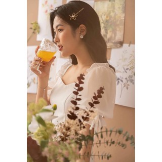 (ảnh thật)Đầm Xòe Trắng Dự Tiệc