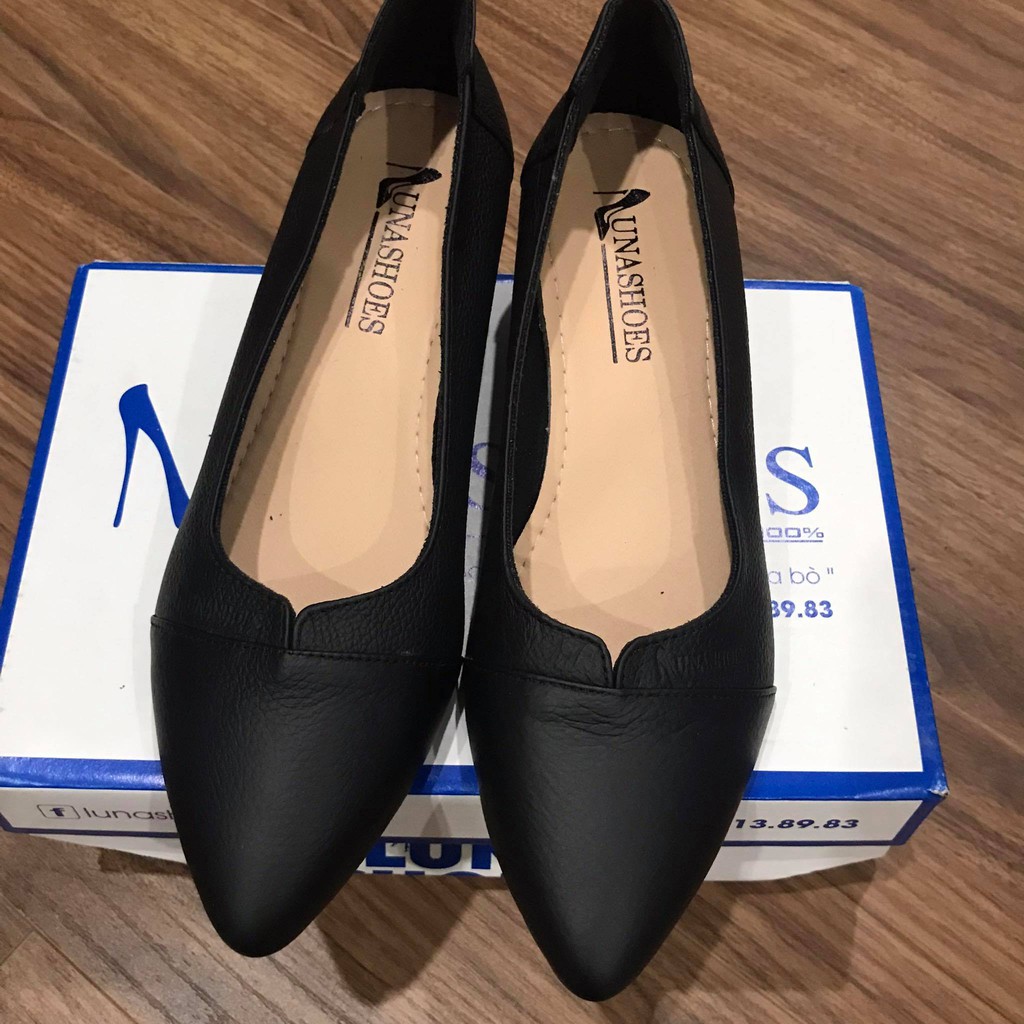 Giày búp bê nữ da bò mềm êm chân LUNASHOES 1065 CAO CẤP SẴN HÀNG KÈM ẢNH THẬT SHOP bảo hành 24 tháng