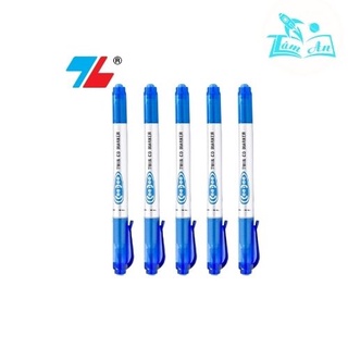 Bút lông dầu Thiên Long xanh/ đỏ/ đen màu mực đậm tươi, hai đầu nét to/nhỏ
