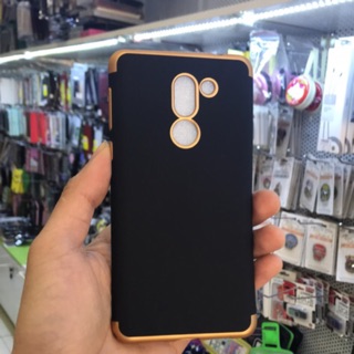 Ốp lưng + dán kính Huawei GR5 2017 (ốp đen viền vàng)