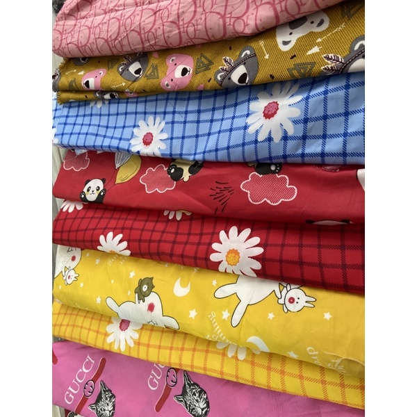 Vải kate sale ngẫu nhiên trong live 15-18k hàng khúc nhỏ 50-1m khổ 1m6 lỗi nhỏ đủ may bé