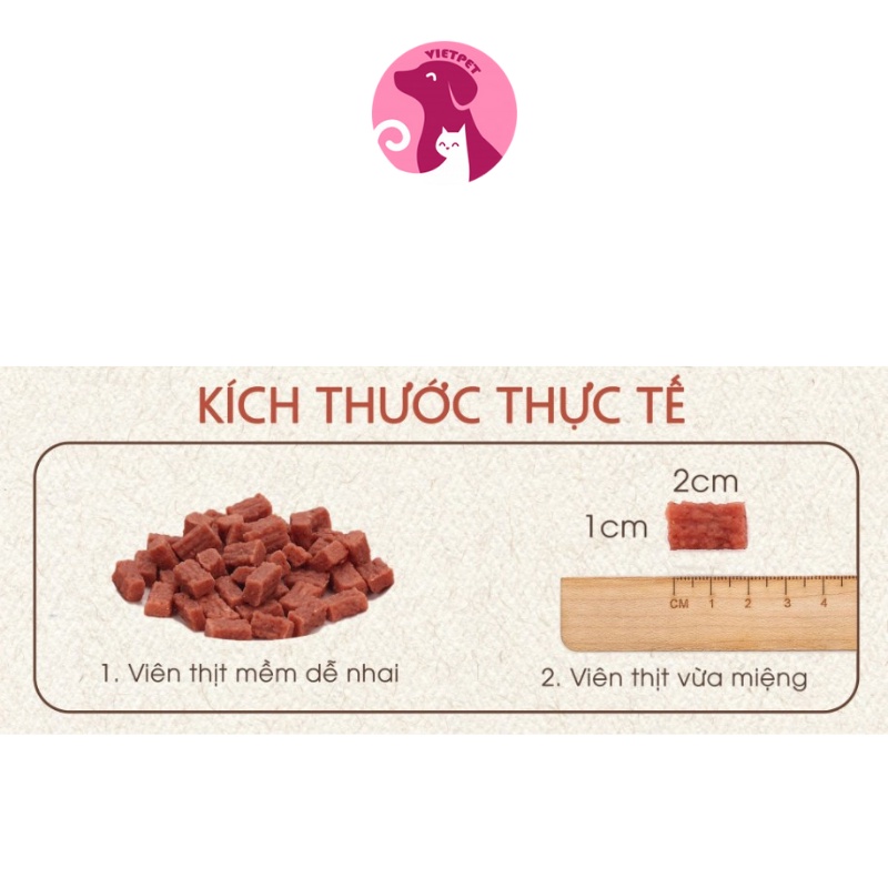 [SALE LỚN] Thức ăn cho chó - SNACK SẤY BOWWOW - THỊT VIÊN MỀM MARGIN - Full vị thơm ngon hấp dẫn