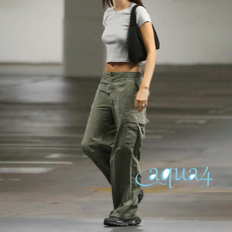 Quần Jogger Dáng Rộng Lưng Vừa Màu Sắc Đơn Giản Thời Trang Cho Nữ