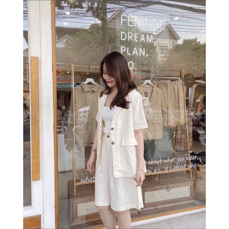 Quần short Nữ - LINEN SHORT - Nhà Lyzin