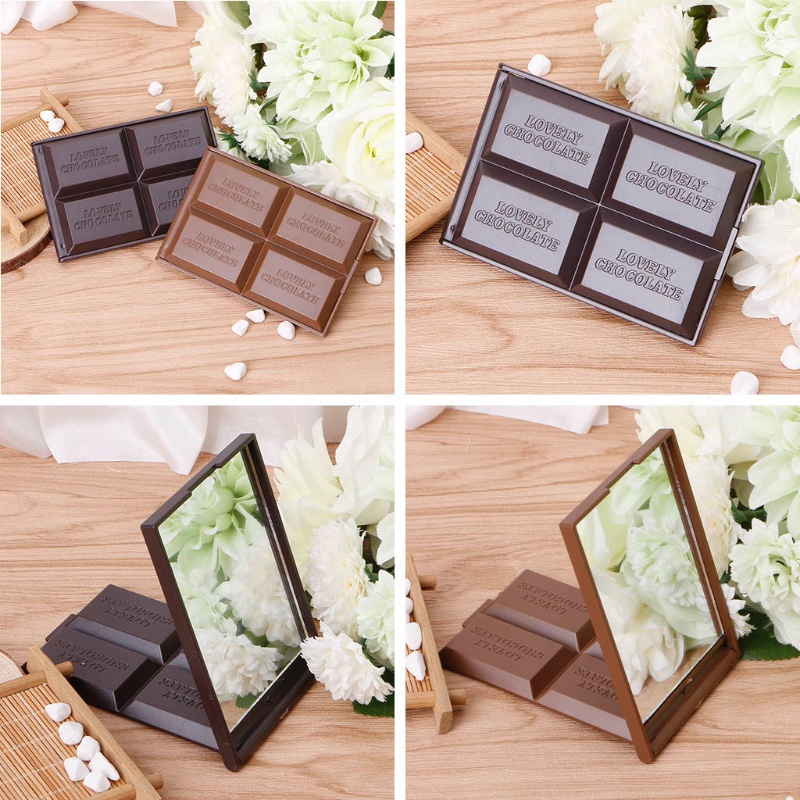 Gương Trang Điểm Mini Bỏ Túi Hình Bánh Quy Sô Cô La Dễ Thương
