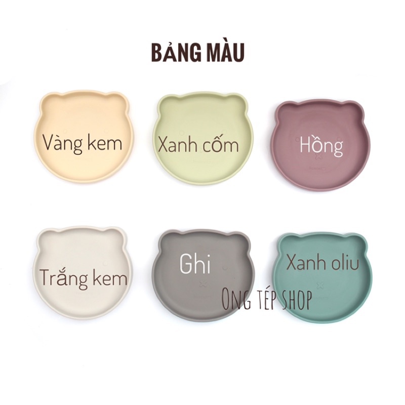Bát ăn dặm silicon chống lật, khay ăn dặm silicon, yếm ăn dặm silicon Samimi