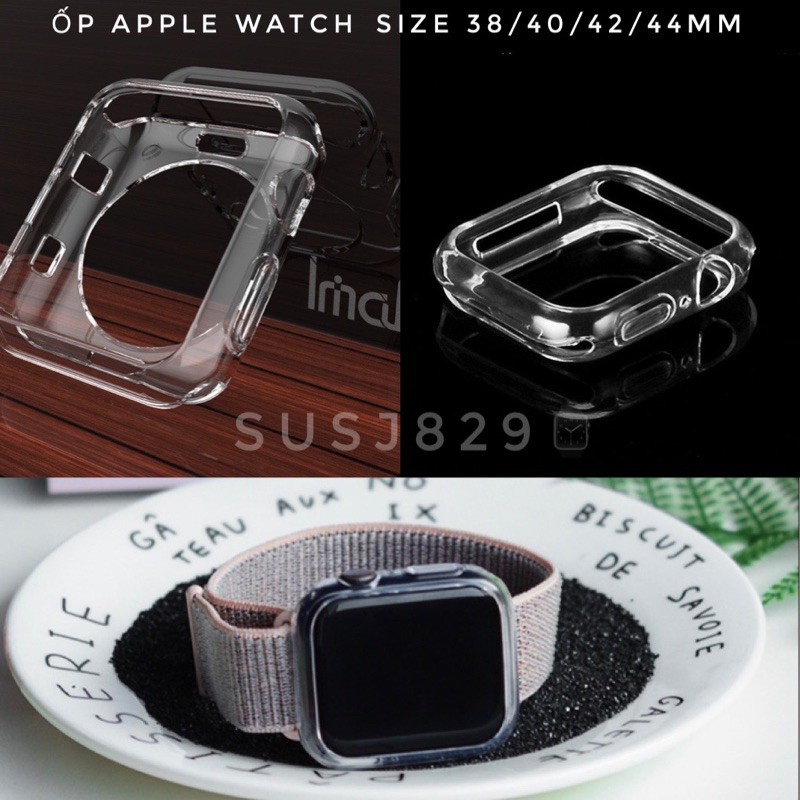 Ốp trong suốt bảo vệ apple watch đủ size