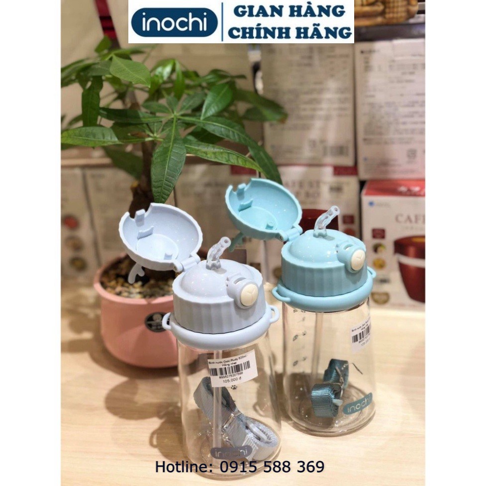 [ 450ml ] Bình nước trẻ em Inochi chịu nhiệt Goki Rudy 450ml Bình nước hươu trẻ em