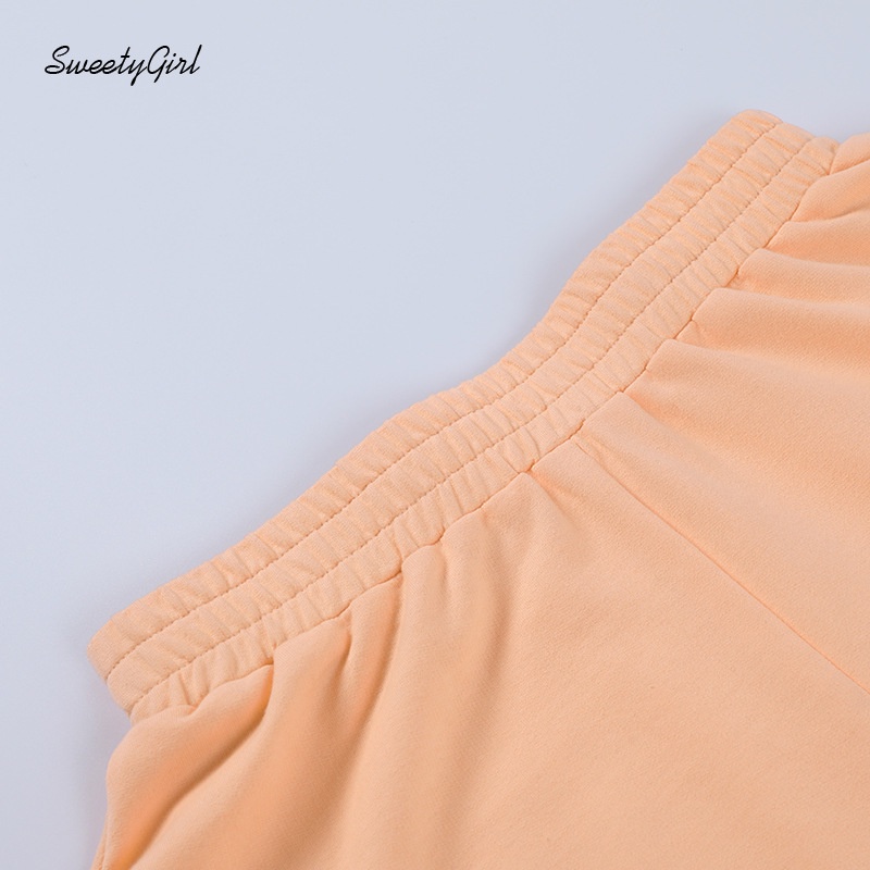 Quần Short Thể Thao Ống Rộng Lưng Cao Màu Sắc Trơn Quyến Rũ Thời Trang Cho Nữ 2022