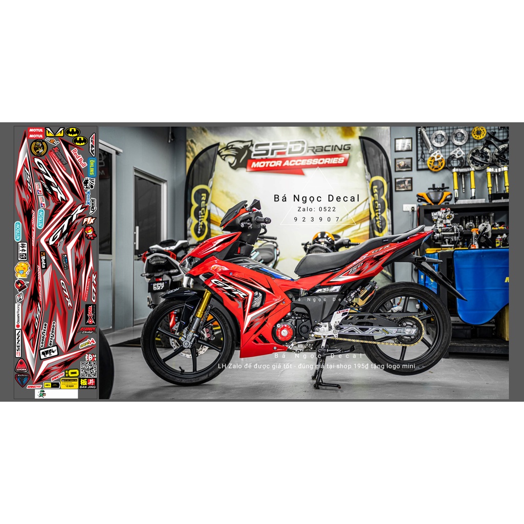 Tem gtr xe winner v3 màu đỏ  👉chế tem theo yêu cầu giá rẻ.