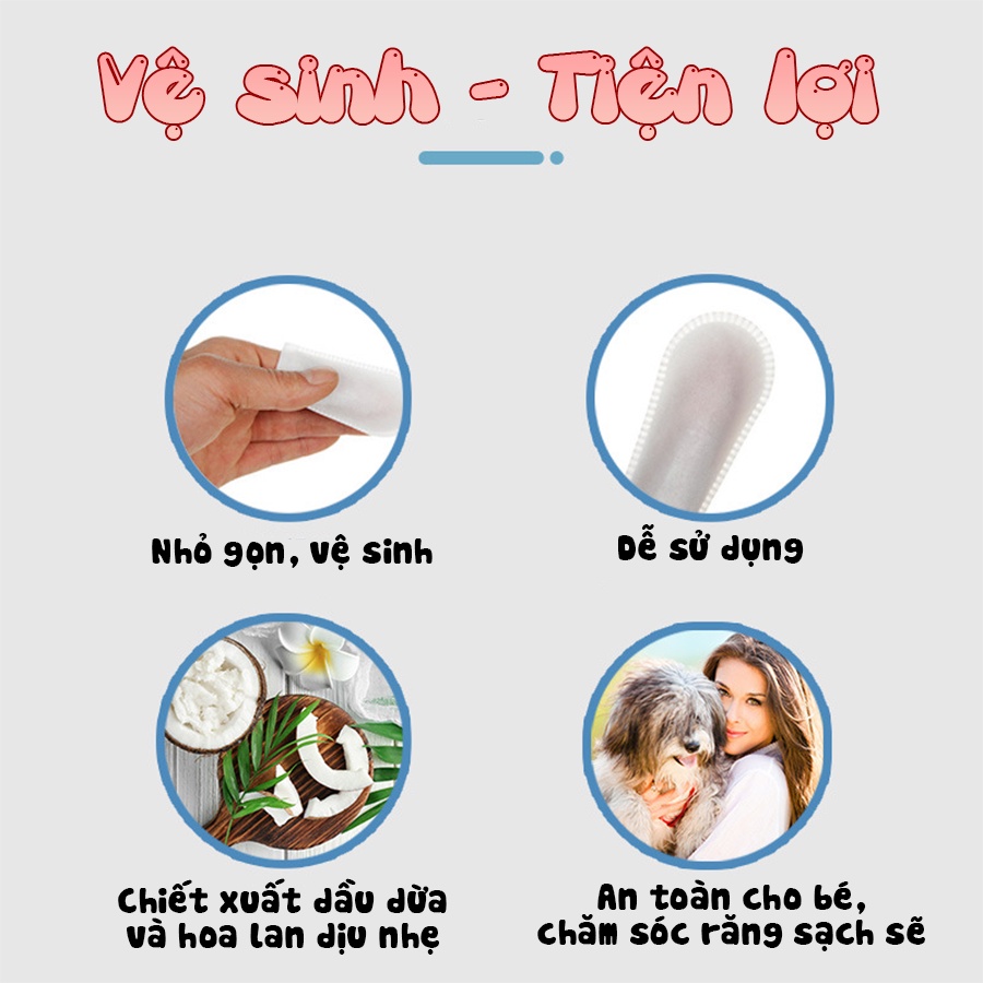 Hộp 50 Miếng chải sạch răng cho Cún Mèo Maili tinh chất dầu dừa và hoa lan