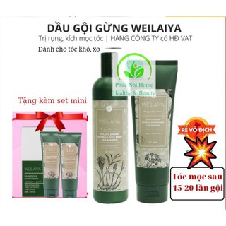 Dầu Gội Gừng Xanh Hà Thủ Ô WEILAIYA, Ngăn Rụng Tóc, Kích Mọc Tóc 400ml