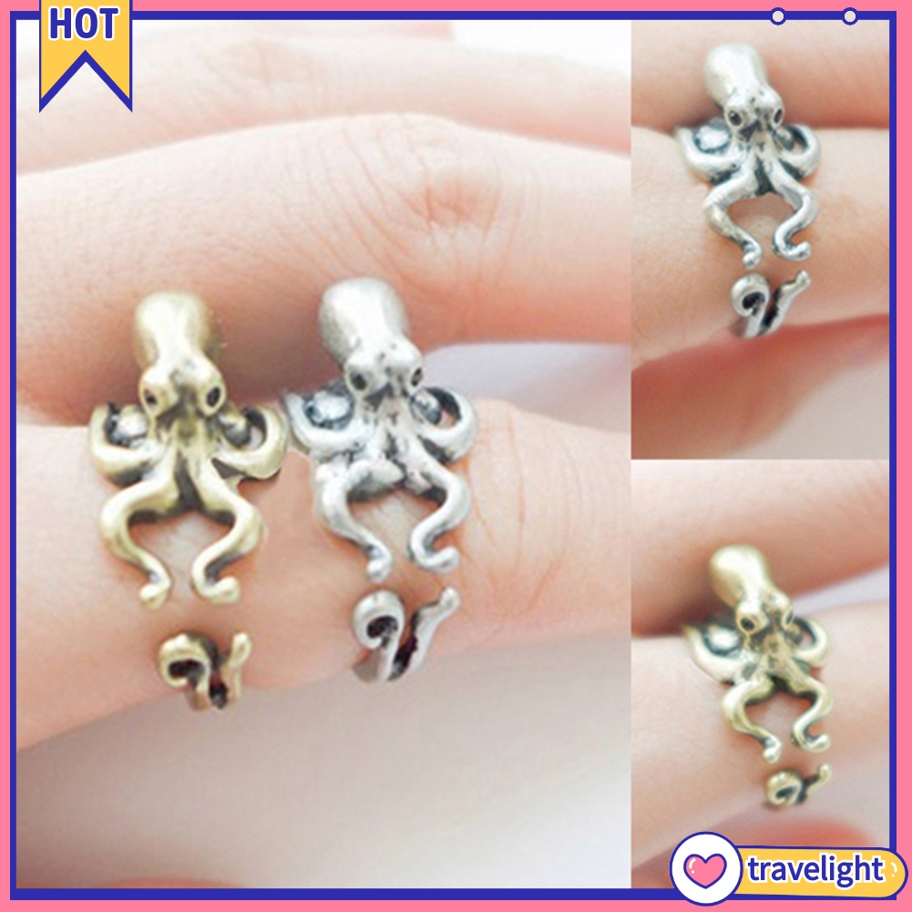 Nhẫn Hợp Kim Hình Bạch Tuộc K1 Thời Trang Cho Nam Nữ
