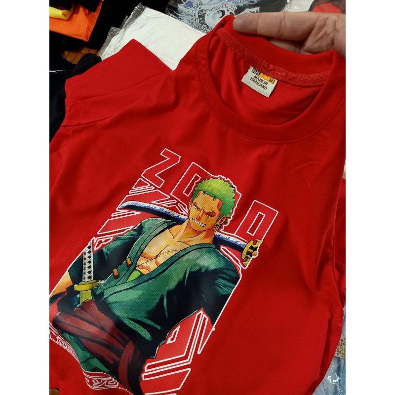 Áo Thun Zoro One Piece Siêu Ngầu 3 Màu Trắng Đỏ Đen Vải Thái S204