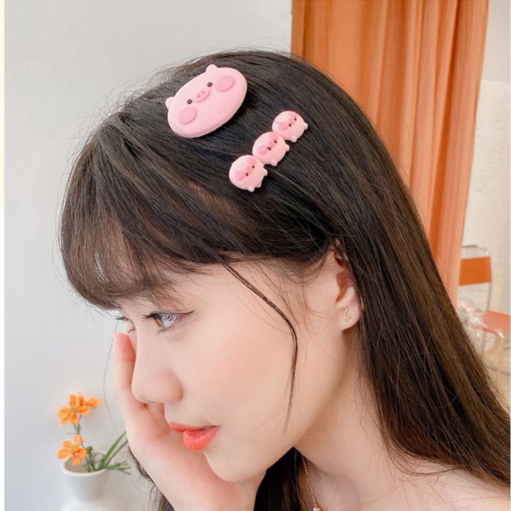 Kẹp Tóc Mái Màu Hồng Dễ Thương 2021 Cho Nữ