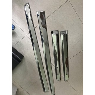 Bộ 4 ốp nẹp sườn INOX xe Matiz 3, Spark đời 2007 đến 2011 phom cũ