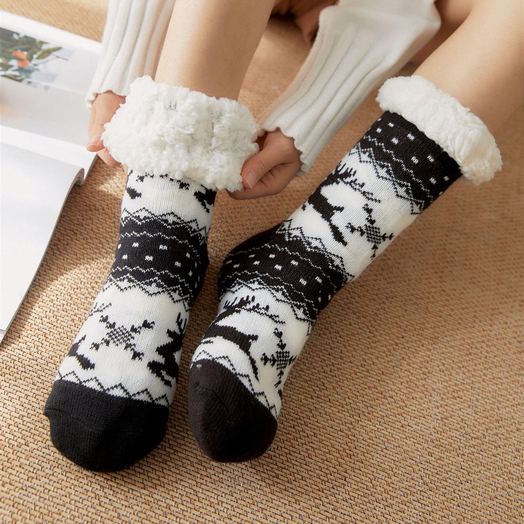 Vớ Dày Họa Tiết Giáng Sinh Hoạt Hình Dễ Thương