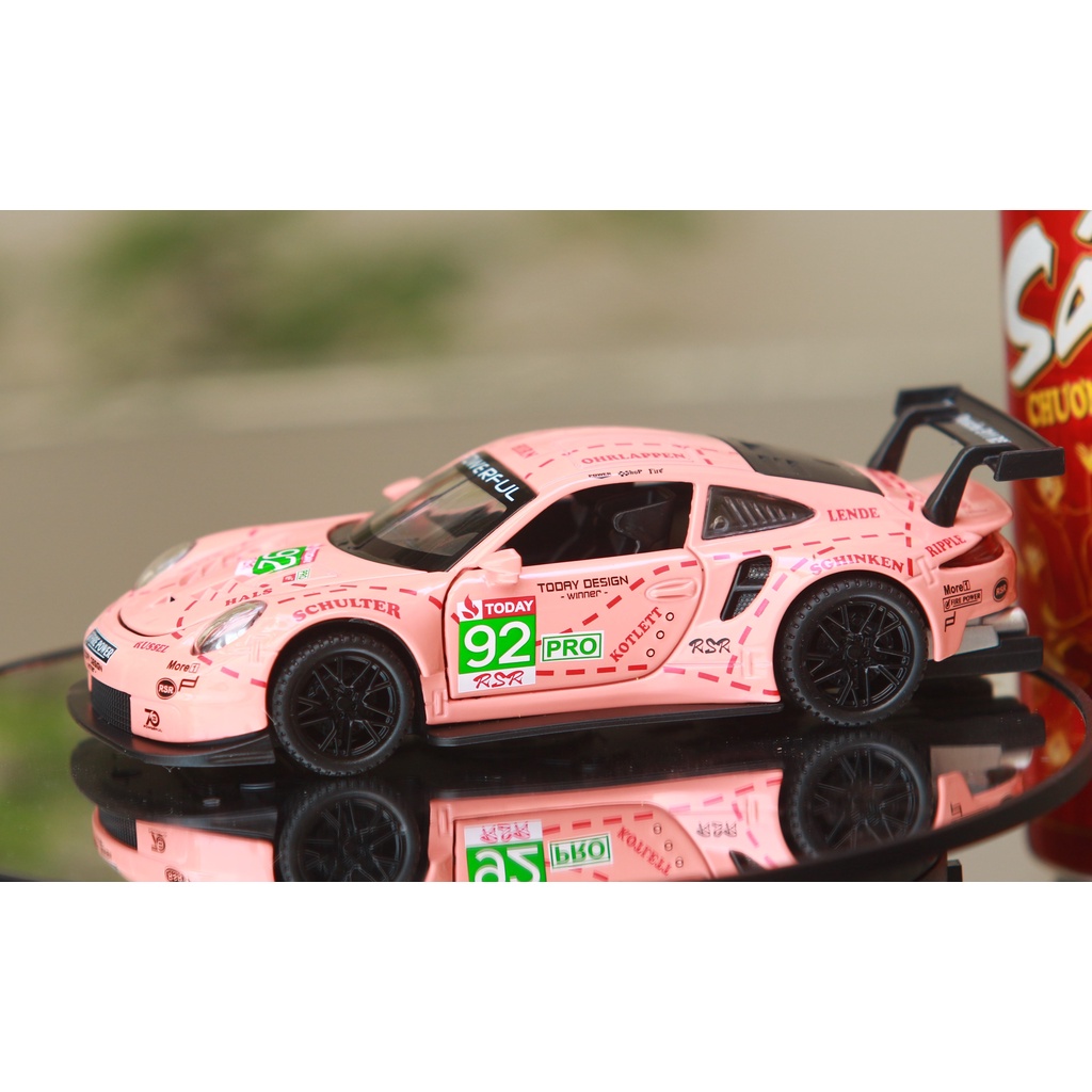 Đồ chơi Xe mô hình kim loại cao cấp Porsche 911RSR tỉ lệ 1:32 quà tặng, trang trí, sưu tầm