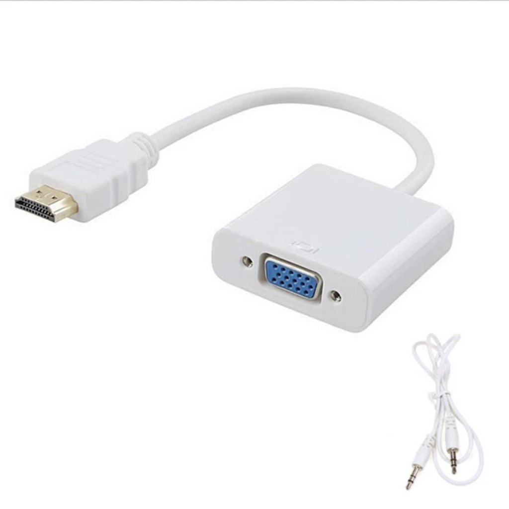 Cáp Chuyển Đổi Hdmi Sang Vga Kèm Dây Audio 3.5 - Bộ Đầu Chuyển Cổng Hdmi Ra Vga Giắc Hdmi To Vga,Dây Máy Chiếu
