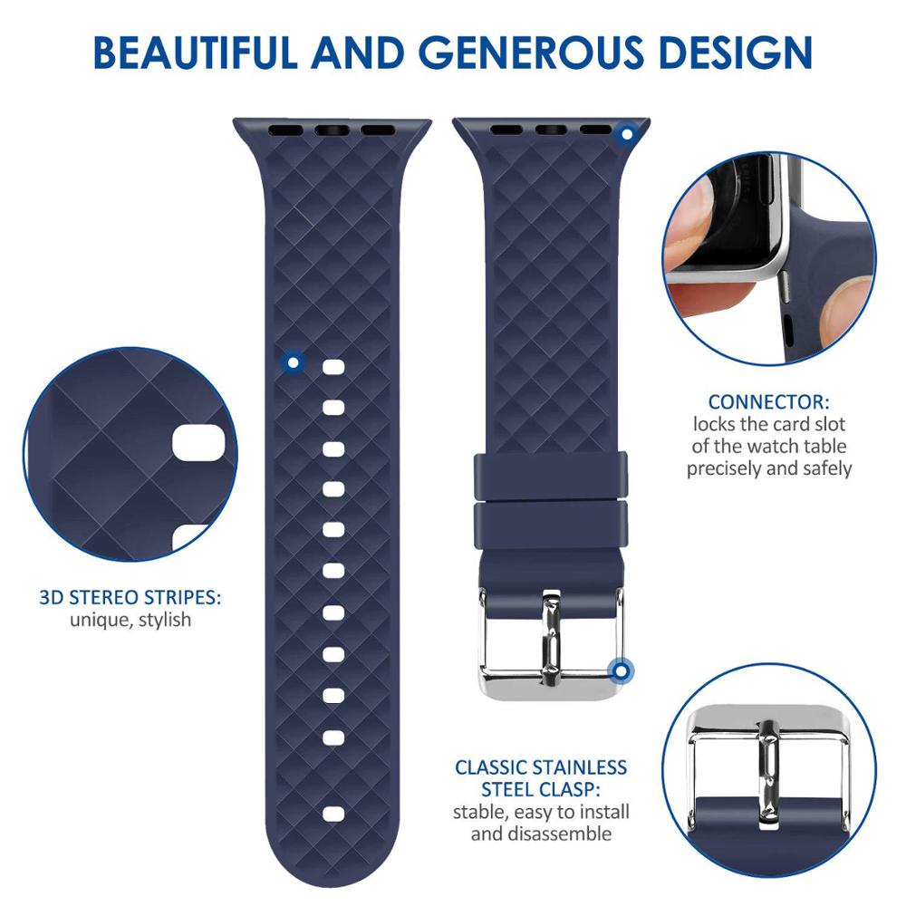 Dây Đeo Đồng Hồ Bằng Silicone Cho Apple watch ultra 8 7 6 5 4 3 49mm 44mm 40mm iwatch 38 41mm 42 45mm