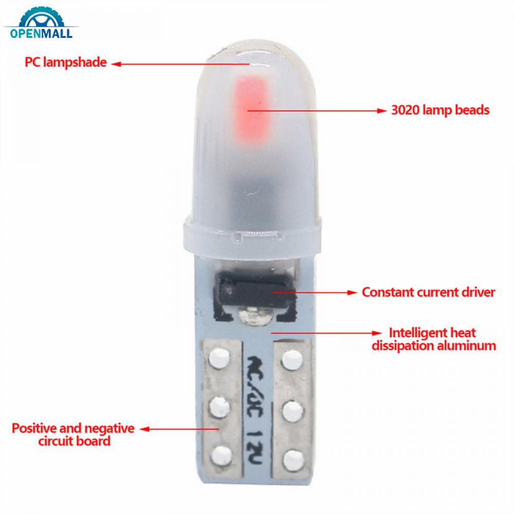 Bộ 5 Đèn Led DC 12V T5 Gắn Bảng Điều Khiển Cho Xe Hơi